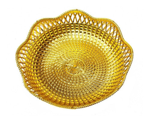 Kit Taça E Prato Para Mesa De Santa Ceia Dourada