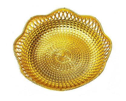 Kit Taça E Prato Para Mesa De Santa Ceia Dourada