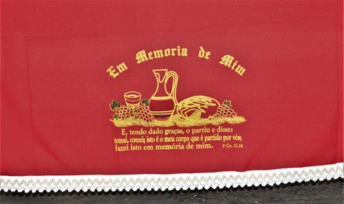 Toalha Forro De Decoração Para Santa Ceia Bordô