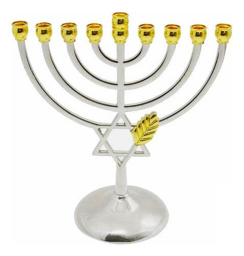 Candelabro 9 Velas - Menorá - Hanukkah Chanukiá De Israel