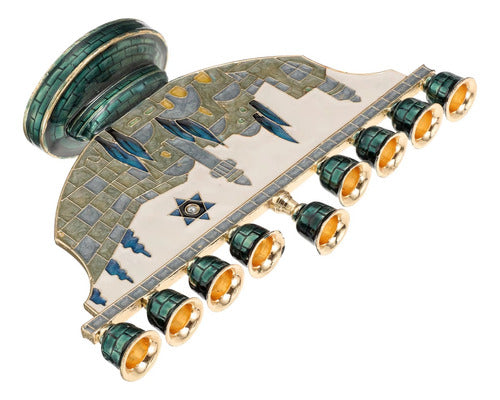 Candelabro 9 Velas - Menorá - Hanukkah Chanukiá De Israel