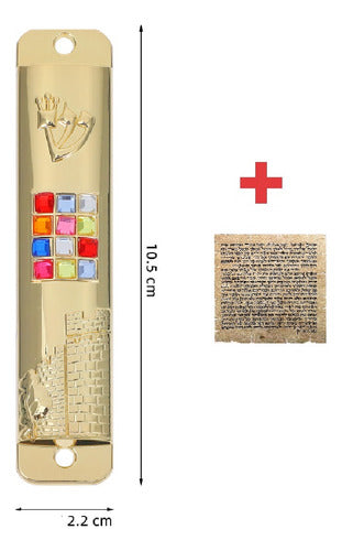 Mezuzá Judaico 10 Cm + Pergaminho - De Israel - 12 Tribos