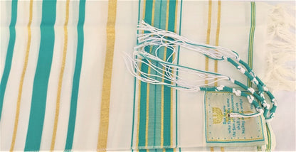 Lançamento Talit Messiânico Verde 55 X 180 Cm - De Israel