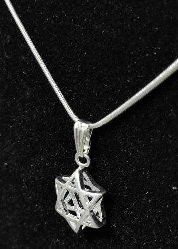 Gargantilha/colar/corrente Com Pingente Estrela De Davi