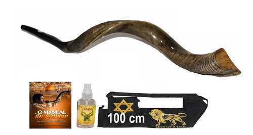 Shofar De Chifre Antílope + Capa + Livro #m0