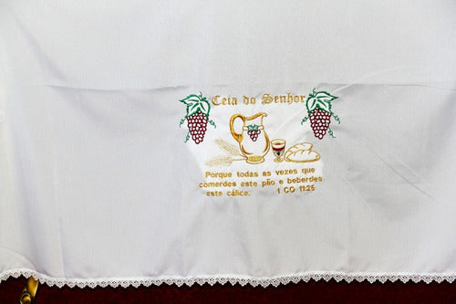 Kit Jogo De Toalhas Para Santa Ceia Bordada