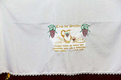 Kit Jogo De Toalhas Para Santa Ceia Bordada