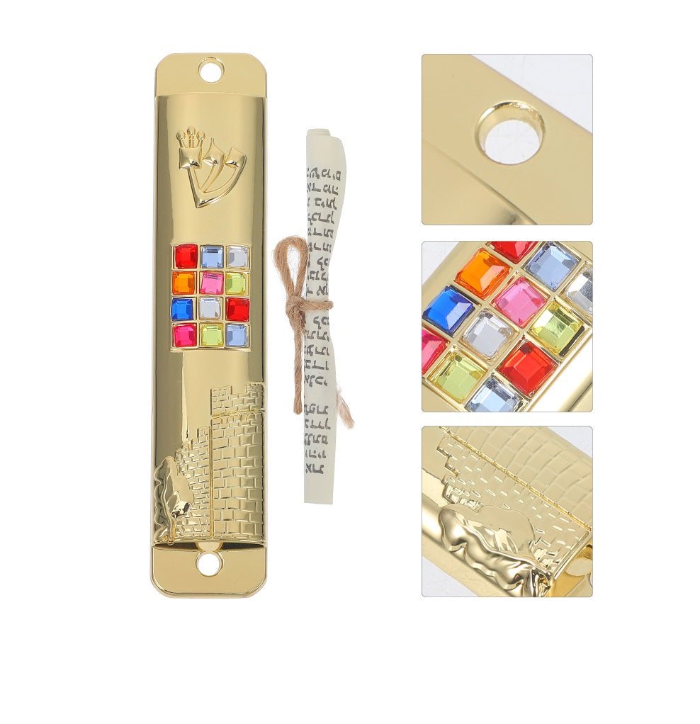 Mezuzá Judaico 10 Cm + Pergaminho - De Israel - 12 Tribos
