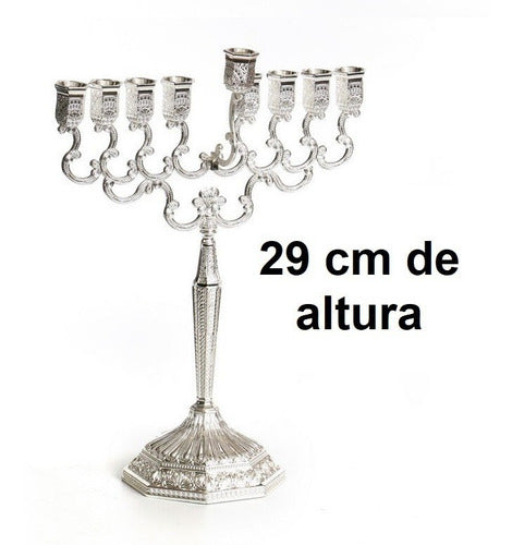 Candelabro 9 Velas - Menorá - Hanukkah Chanukiá De Israel