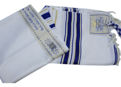 Talit Gadol Azul 110 X 160cm - De Israel