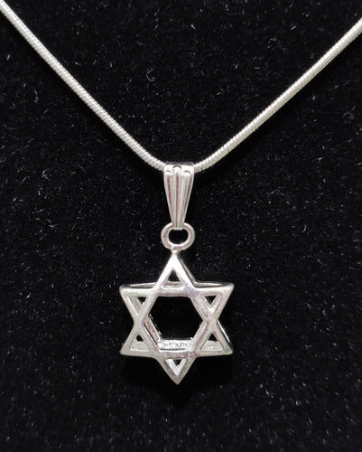 Gargantilha/colar/corrente Com Pingente Estrela De Davi