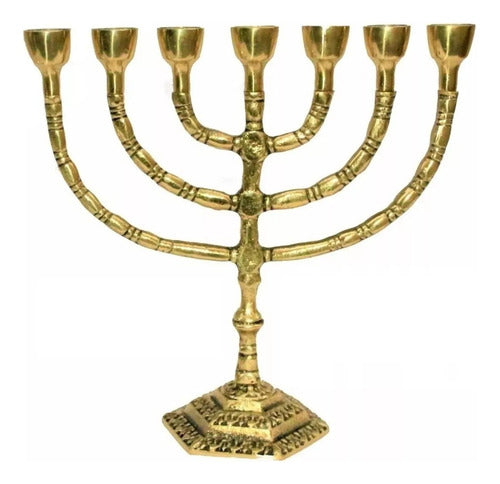 Candelabro Sete Pontas - Menorah  Grande