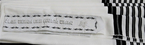 Talit Gadol Jumbo Gigante Preto 130x180cm De Israel