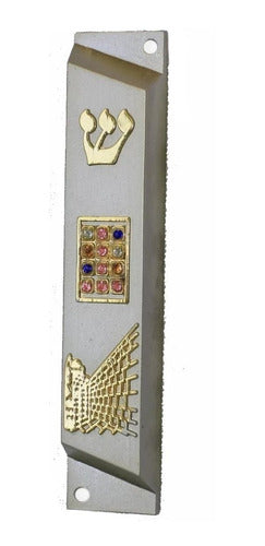 Mezuzá Judaico 10 Cm + Pergaminho - De Israel - 12 Tribos