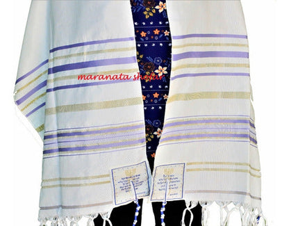 Talit Messiânico Original De Israel Com Pequenos Defeitos