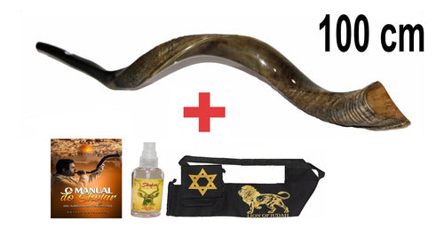 Shofar De Chifre Antílope + Capa + Livro #m0