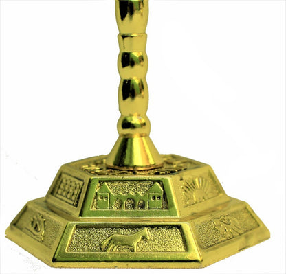 Candelabro Sete Pontas - Menorá 12 Tribos -16 Cm - De Israel