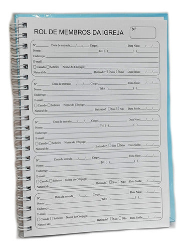 Livro Para Secretaria Da Igreja -dizimista/caixa/membros Etc