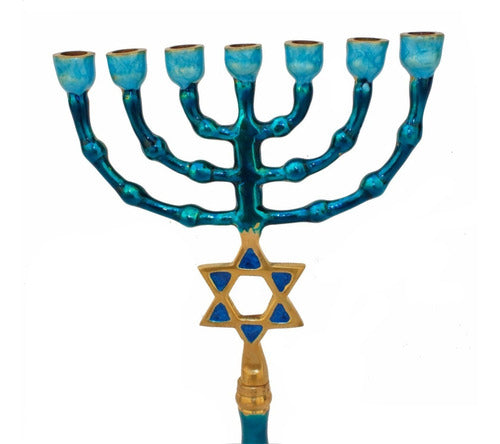 Candelabro / Menorá Sete Pontas Importada De Israel