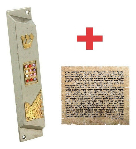 Mezuzá Judaico 10 Cm + Pergaminho - De Israel - 12 Tribos