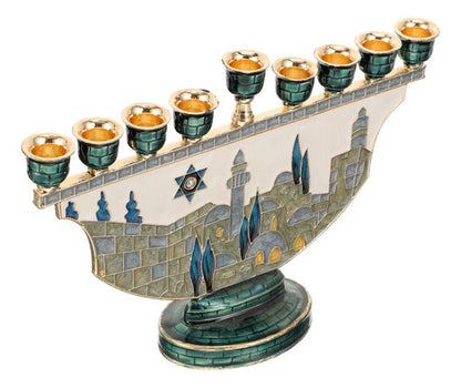 Candelabro 9 Velas - Menorá - Hanukkah Chanukiá De Israel