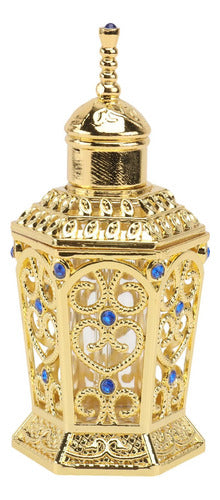 Consagrador Porta Óleo Unção 10ml Arabesco Em Metal Dourado