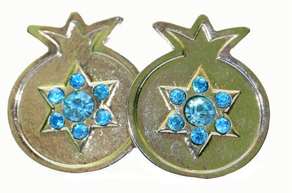 Talit Messiânico Azul + Prendedor - Original De Israel 2