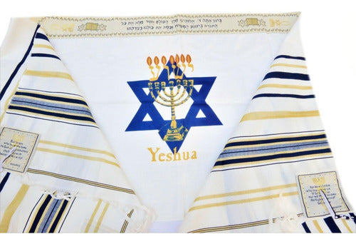 Talit Messiânico Original De Israel Com Pequenos Defeitos