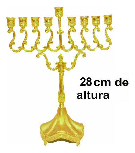 Candelabro 9 Velas - Menorá - Hanukkah Chanukiá De Israel