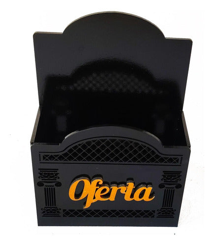 Porta Envelope Para Igreja Dízimos E Oferta Preto Mdf