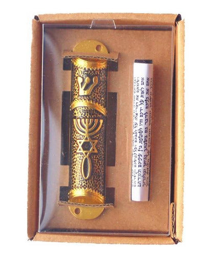 Mezuzá Judaico Luxo + Pergaminho - Importada De Israel