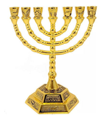 Candelabro Sete Pontas - Menorá - Importado De Israel