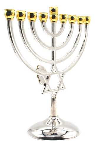 Candelabro 9 Velas - Menorá - Hanukkah Chanukiá De Israel