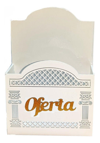 Porta Envelope Para Igreja Dízimos E Oferta Branco Mdf