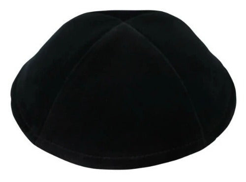 Kipa Judaico Veludo Grande - Preto - De Israel ##