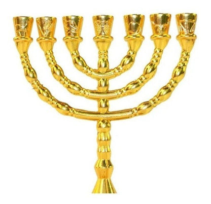 Candelabro Sete Pontas - Menorá 12 Tribos -16 Cm - De Israel