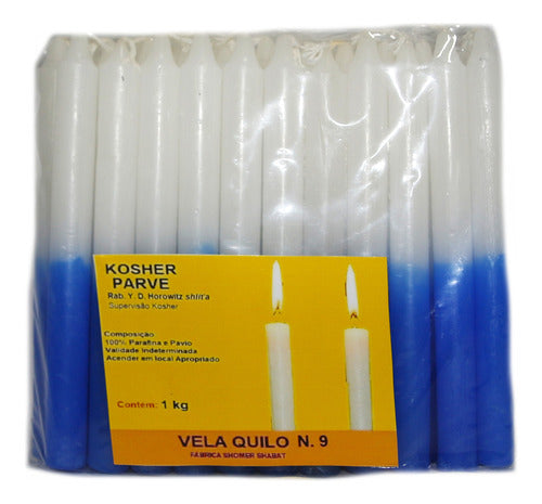 Vela Brilho Parve Kosher Numero 9 Pacote (1 Kg) #