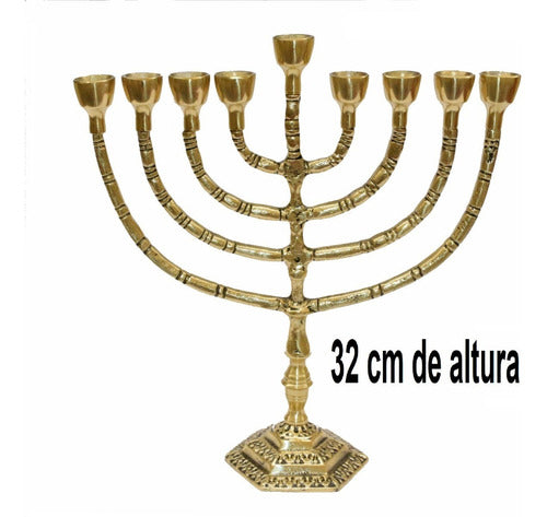 Candelabro 9 Velas - Menorá - Hanukkah Chanukiá De Israel