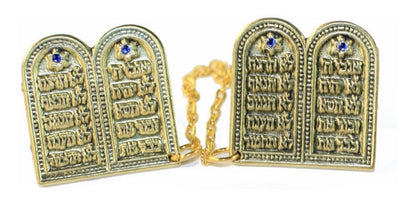 Prendedor De Talit De Niquel Tabuas Da Lei - De Israel