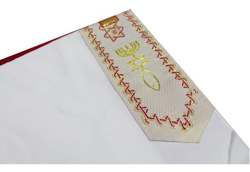 Lançamento Talit Totalmente Vermelho 55 X180 Cm - De Israel