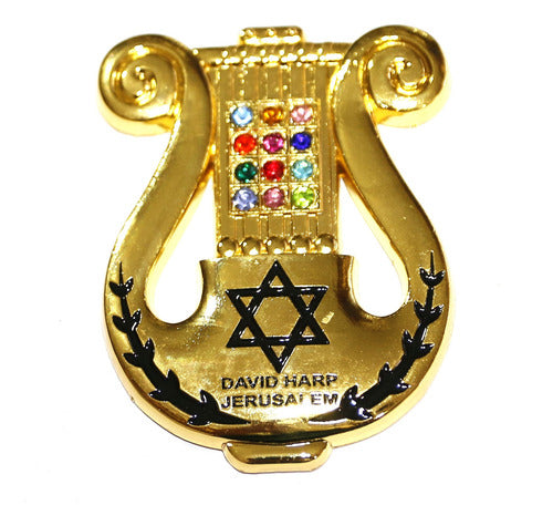 Imã De Geladeira - Importado De Israel - Harpa / Menora