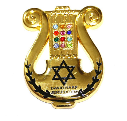 Imã De Geladeira - Importado De Israel - Harpa / Menora