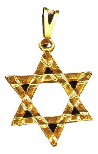Pingente Estrela De Davi Dourado - Direito De Israel :